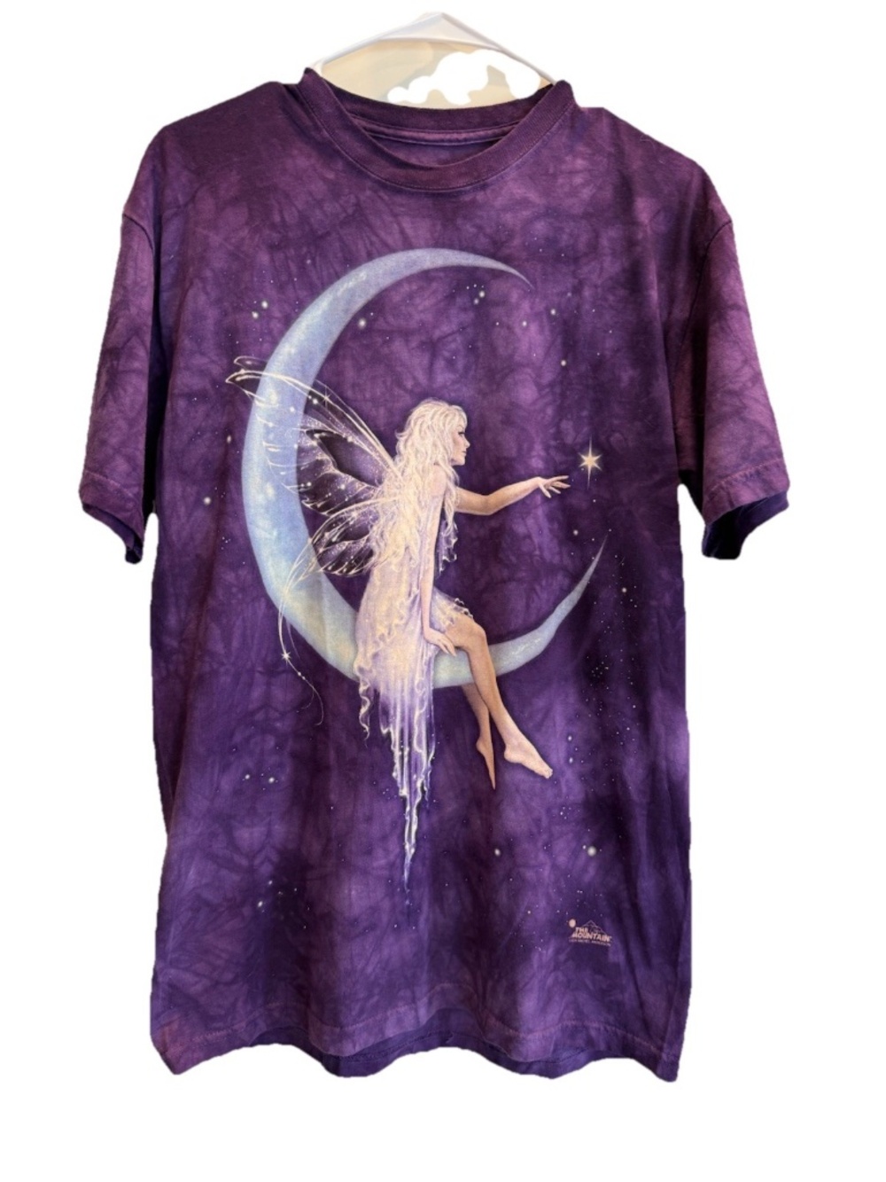 The Mountain Birth of a Star Fairy T Shirt M Purple Tie Dye Moon Fantasy Gothic